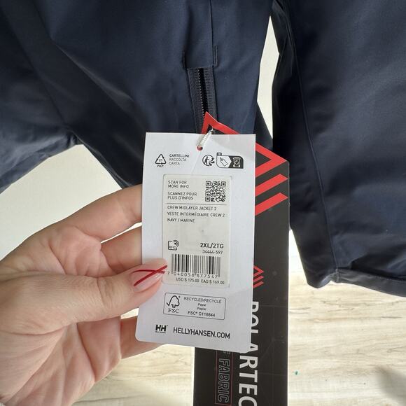 Helly Hansen Men's Crew Midlayer Sailing Jacket 2.0 American Cruise Line 2XL New - Picture 3 of 5